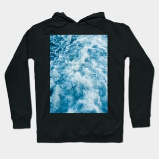 Whitewater River Rapids Blue Abstract Hoodie